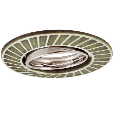 Fobos 7805 GOLDLUX (Polux) kovové stropní vestavné svítidlo. kulaté stříbrné + zásuvka MR16