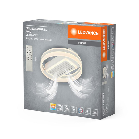 Plafond LED povrchová stropní lampa 55W 3100lm 3000K - 6500K CCT stmívatelná bílá 50cm stropní Ledvance