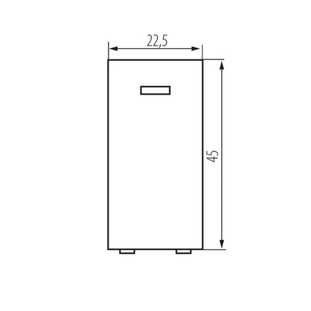 Vypínač osvětlený NO 10A obdélníkový bílý OFFICE Kanlux