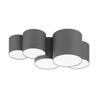 Stropní svítidlo MONA GRAY Plafond White Graphite Modern 5xE27 4393 TK Lighting