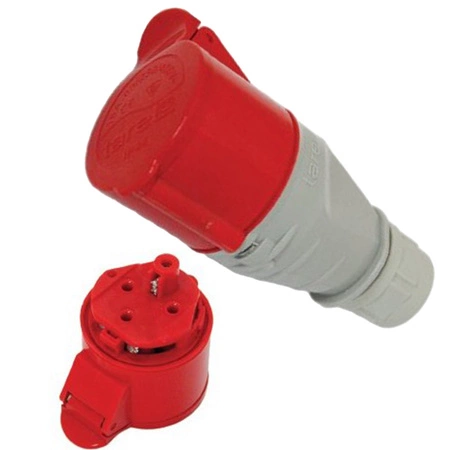 Přenosná izolační zásuvka s rychlým připojením 32A 400V 3P+N+Z IP44