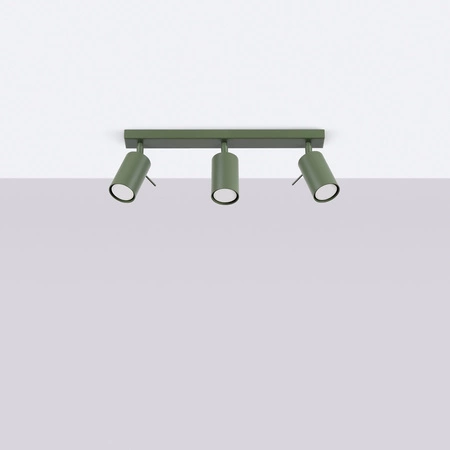 Bodové reflektorové stropní svítidlo Tuba 3x GU10 Olive Ring Bittersweet Shimmer SL.1502 Sollux
