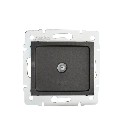 Koaxiální anténní zásuvka typu F Square Graphite LOGI Kanlux