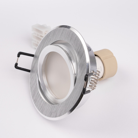 TRIX 3v1 GU10 6W 4000K Brushed Silver LUMILED kulaté halogenové svítidlo pro zápustnou montáž