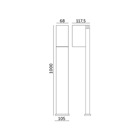 Zahradní lampa LED QUAZAR 15S GU10 IP44 KOBI Grey