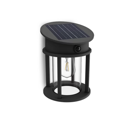 Zahradní nástěnná lampa Solární venkovní fasádní LED 3,2W 470lm 4000K IP44 s pohybovým a soumrakovým senzorem černá Geri Ultra Efficient Philips