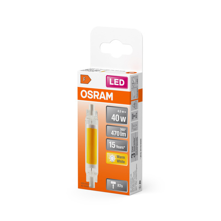 LED žárovka s kapslí R7s 4,5W = 40W 470lm 2700K Warm 300° SLIM LINE Osram