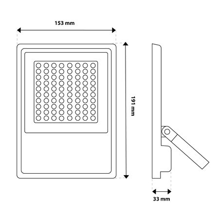 LED reflektor venkovní BRIGHT Vodotěsný 50W 5500lm 4000K IP65 LUMILED