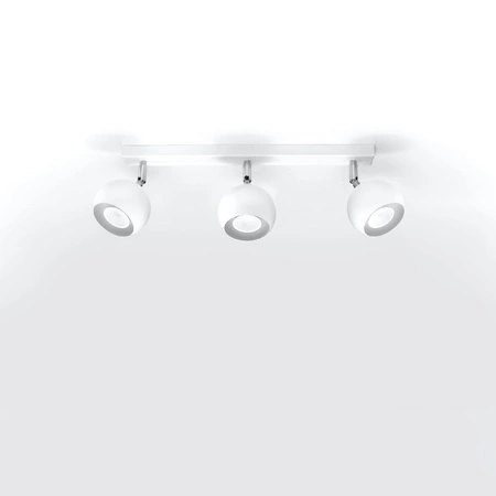 Svítidlo pro povrchovou montáž OCULARE 3L 3xGU10 Reflektor halogenový pohyblivý Minimalistický bílý SOLLUX