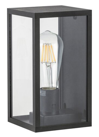 Zahradní lampa LED nástěnná lampa TOPEKA E27 IP54 obdélníková černá RABALUX