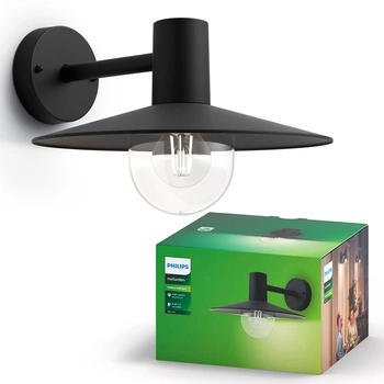 LED zahradní lampa nástěnná lampa SKUA myGarden E27 IP44 downlight lampa černá PHILIPS