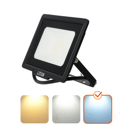 LED reflektor venkovní zahradní 30W 2550lm 6500K Cold 120° IP65 Black MH Kobi