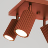 Bodové reflektorové stropní svítidlo Tuba 4x GU10 Ochre Red Carbon Deep Space SL.1640 Sollux
