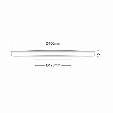 Plafond LED lampa pro povrchovou montáž OZZIET 22W 2700K 40cm černá kulatá PHILIPS