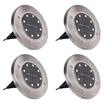 4x zahradní lampa 8x LED 0.8W SOLÁRNÍ ZEMNÍ IP54
