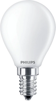 LED kulová žárovka E14 P45 6.5W = 60W 806lm 2700K Teplá bílá vlákno Mléčné PHILIPS