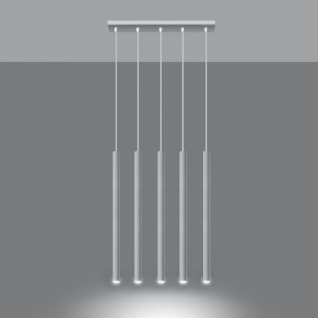 PASTELO 5xG9 Závěsné stropní svítidlo Minimalistické bílé SOLLUX