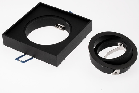 Halogenová Podhledové svítidlo GU10, TUBA SPOT Nastavitelná Čtvercová Černá 20mm MIDI LUMILED