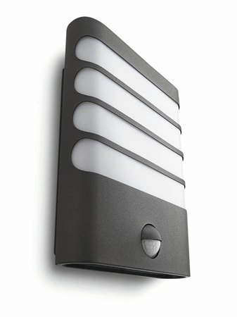 Zahradní lampa LED nástěnná lampa RACCOON IR myGarden 3W 2700K IP44 s pohybovým a soumrakovým senzorem antracitová PHILIPS