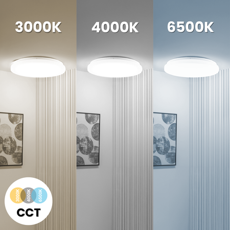 Plafond LED světlo pro povrchovou montáž SALUS2 48W IP44 CCT White Round 40cm + LUMILED PILOT
