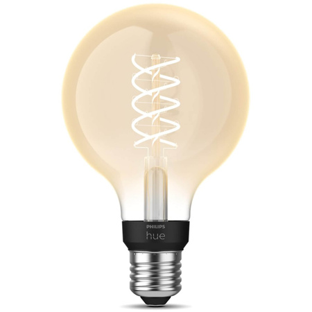 LED žárovka Globe E27 G95 7,2W 2100K teplá bílá Filament PHILIPS HUE White Bluetooth Zigbee