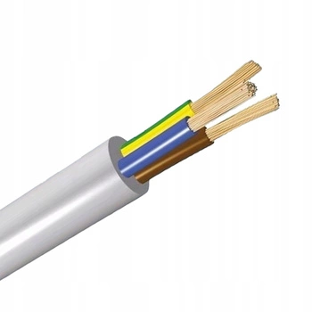 Drátový kabel OWY H05VV-F 300/500V 3x2.5mm Bílý 1m ELEKTRICKÝ KABEL