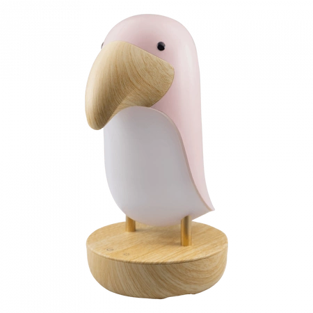 Dětské LED noční světlo 2,7W 3000K Warm + Multicolour RGB USB dobíjecí 1200mAh růžové s Bluetooth reproduktorem TUKAN MARY'S