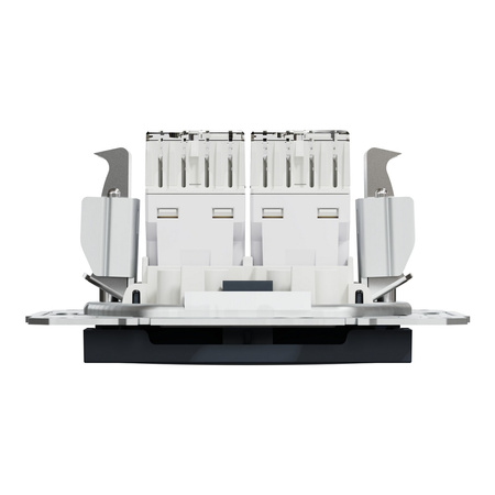 Double Computer Socket 2x RJ45 kat. 5e UTP bez rámečku Antracit SCHNEIDER ASFORA