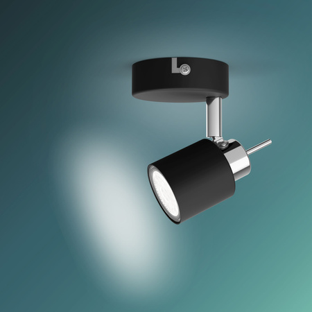 MERANTI GU10 nástěnný reflektor pohyblivý černý PHILIPS