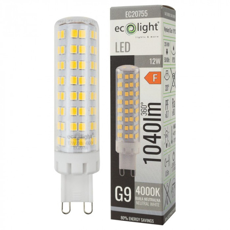 LED žárovka s paticí G9 12W 1040lm 4000K neutrální bílá Ecolight