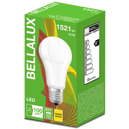 LED žárovka E27 A60 13W = 100W 1521lm 2700K teplá bílá 200° BELLALUX