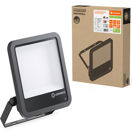 LED reflektor 100W 15000lm 4000K IP66 černý se soumrakovým senzorem LEDVANCE Floodlight