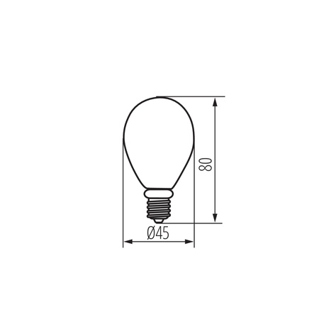 LED žárovka E14 Edison G45 4,5W = 40W 470lm 2700K Warm Clear XLED Filament Kanlux