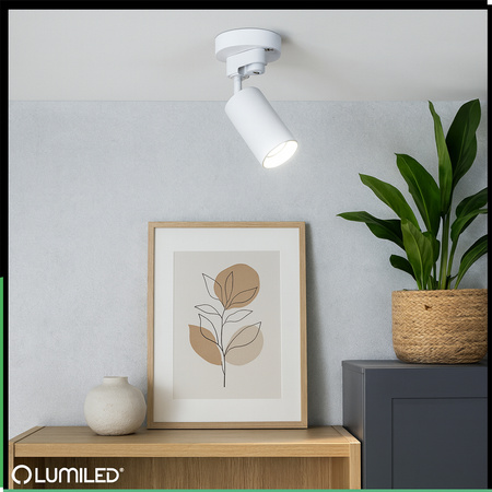 LUMILED HUMA RAIL KIT WHITE + SAGI RAIL SPOTLIGHT WHITE