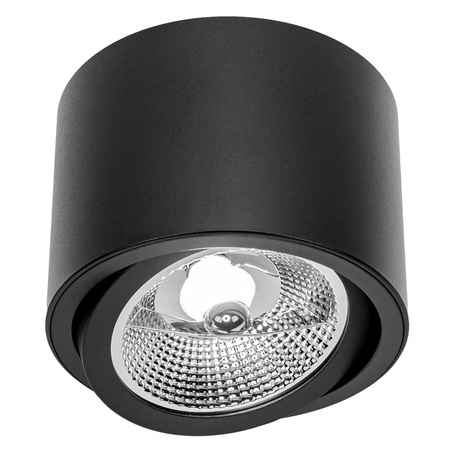 Halogenový reflektorový bodový reflektor GU10 s povrchovou montáží Kulatý pohyblivý černý Masterled