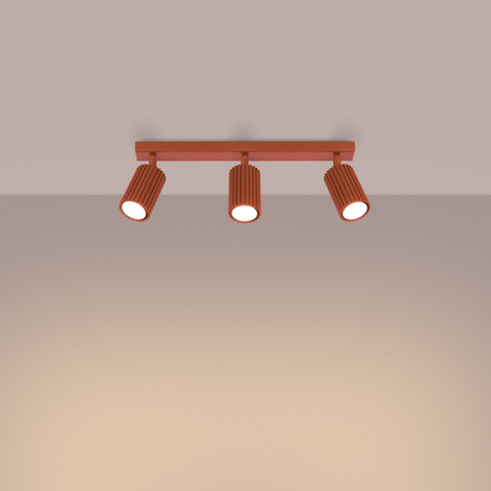 Bodové reflektorové stropní svítidlo Tuba 3x GU10 Ochre Red Carbon Deep Space SL.1638 Sollux