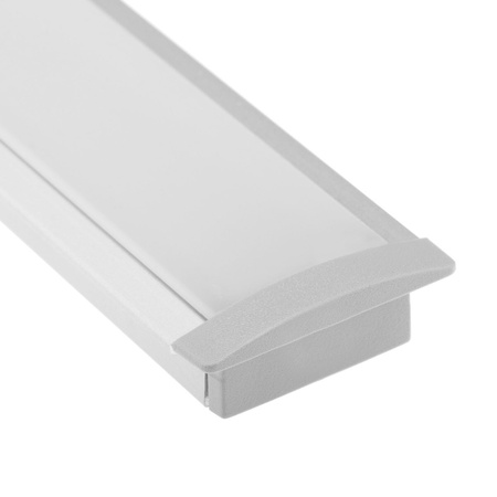 Záslepka pro Profil KM39K-S, Šedá Plastová LUMILED