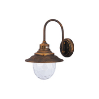 Zahradní lampa LED nástěnná lampa BARCELONA E27 IP43 pro Down Antique Gold RABALUX