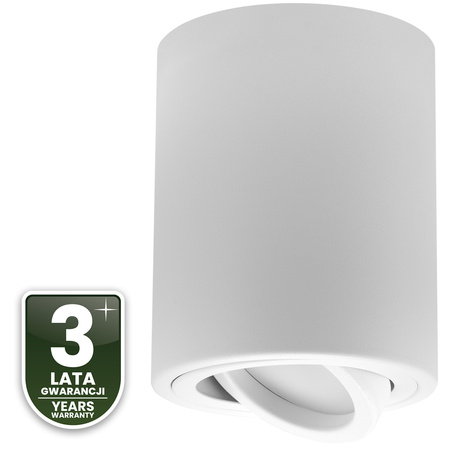 Povrchová montáž HALOGEN Spot Tuba Movable LUNDO GU10 LUMILED Round White 80mm