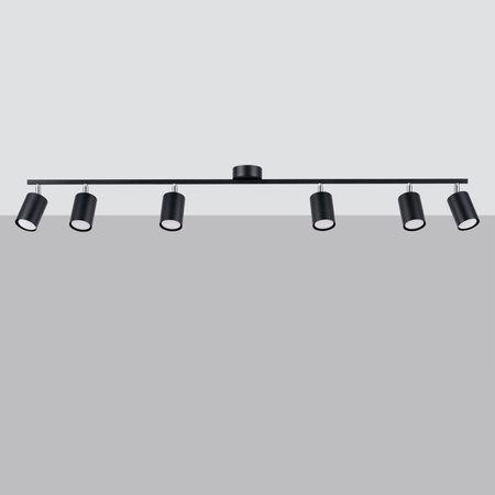 Stropní svítidlo LEMMI 6L 6xGU10 černé Moderní SOLLUX