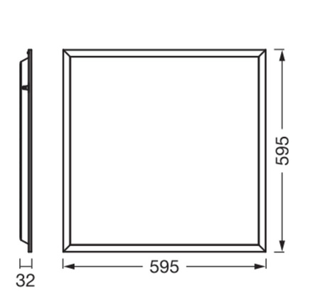 LED panel Stropní svítidlo 40W 3600lm 3000K - 6500K CCT Povrchová montáž Bílá 60x60cm Essentials Panel Ledvance