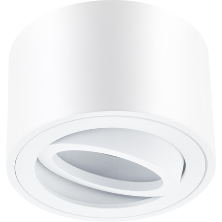 Povrchové Halogenové svítidlo, TUBA SPOT Nastavitelná Kulatá 50mm Bílá AMAT-S + LED 7W 4000K LUMILED