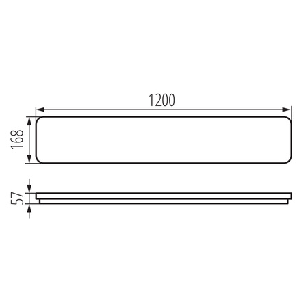 LED stropní svítidlo 45W 120cm 5000lm CCT 140° IK08 Obdélníkové svítidlo pro povrchovou montáž bílé LINCEA KANLUX