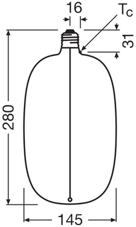 Dekorativní LED žárovka E27 4,8W = 20W 200lm 1800K teplá bílá 320° Amber Filament Dimmable Vintage 1906 Osram