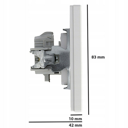 Jednozásuvka 2P+PE se žaluziemi a rámem SCHNEIDER ASFORA