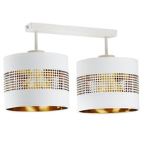 TAGO WHITE Lustr bílo-zlatý moderní 2xE27 3223 TK Lighting stropní svítidlo