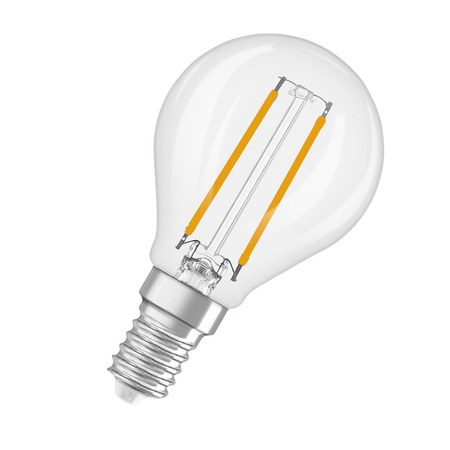 LED žárovka P45 E14 1,8W = 25W 250lm 2700K teplá bílá 320° Filament Dimmable SUPERSTAR Osram