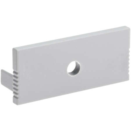 Záslepka pro Podtynkový Architektonický Profil typ P, XL s Otvorem Šedá Plastová LUMILED