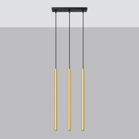 PASTELO 3L Závěsné stropní svítidlo 3xG9 zlaté Moderní SOLLUX