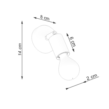 Nástěnné svítidlo FORNES 1 E27 černé Minimalistické SOLLUX